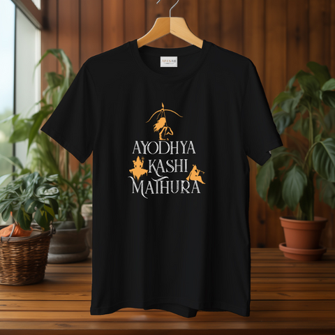 Ayodhya Kashi Mathura T-Shirt [Black]