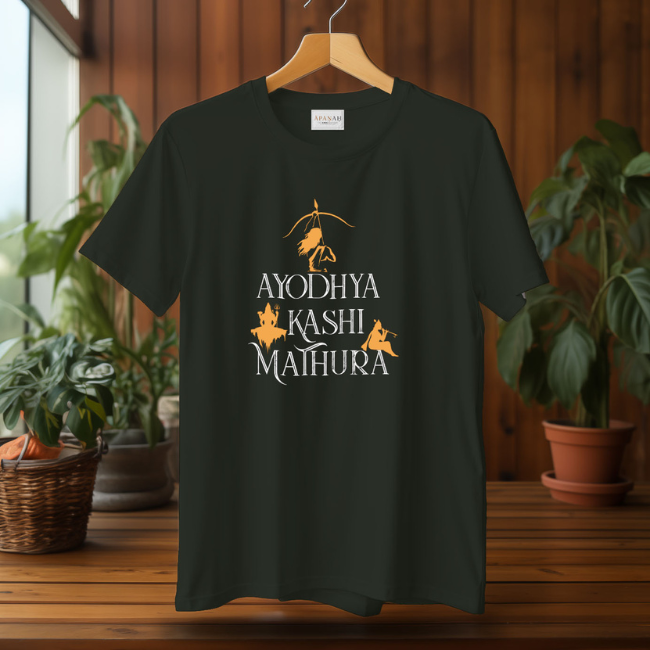 Ayodhya Kashi Mathura T-Shirt Tusla [Olive]
