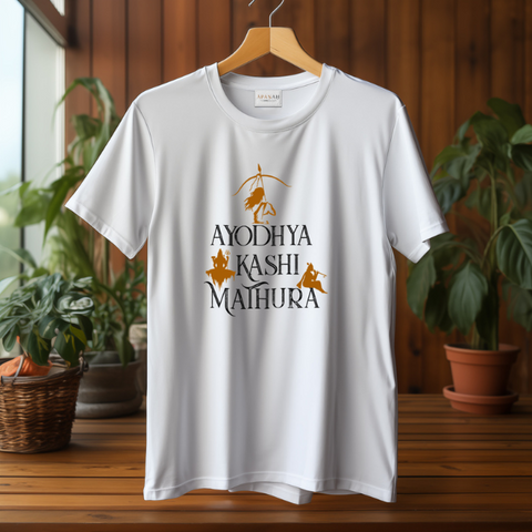 Ayodhya Kashi Mathura T-Shirt [White]