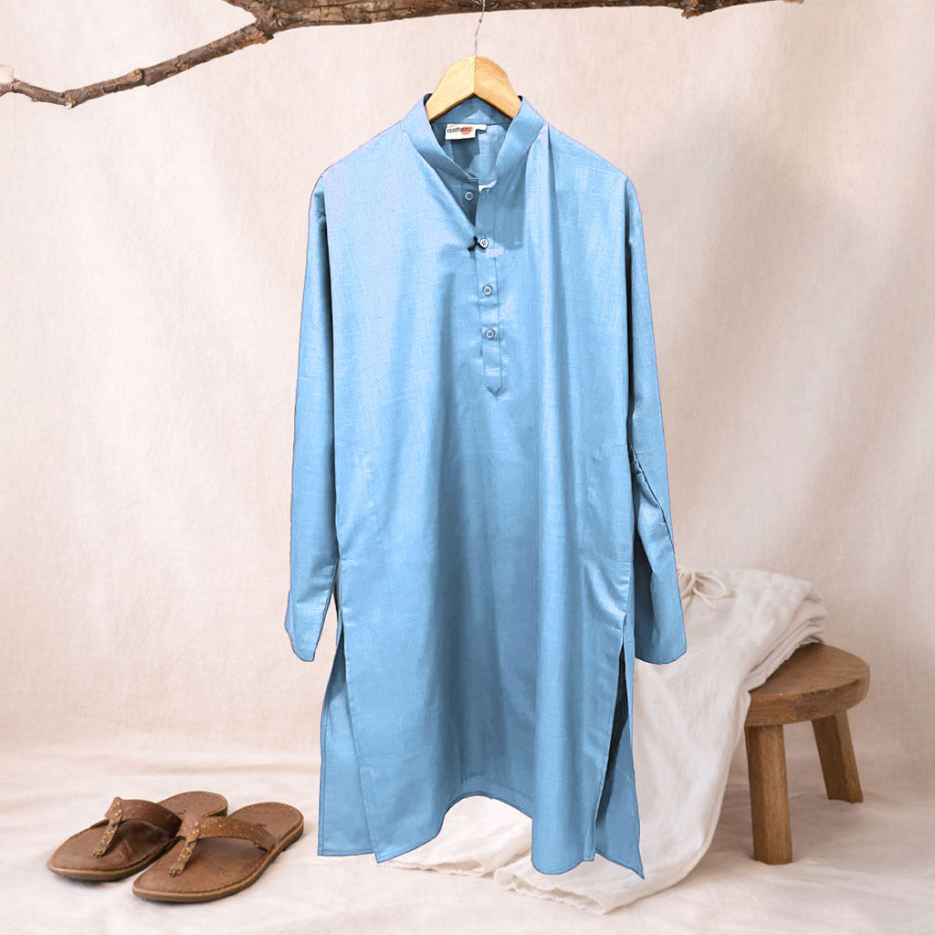 Jaipuri Ambar Long Kurta [SkyBlue]