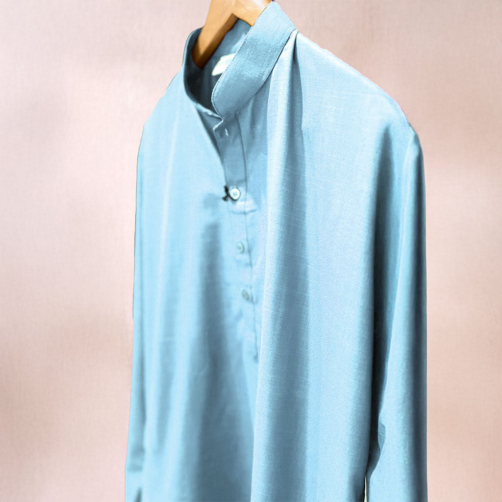 Jaipuri Ambar Long Kurta [SkyBlue]