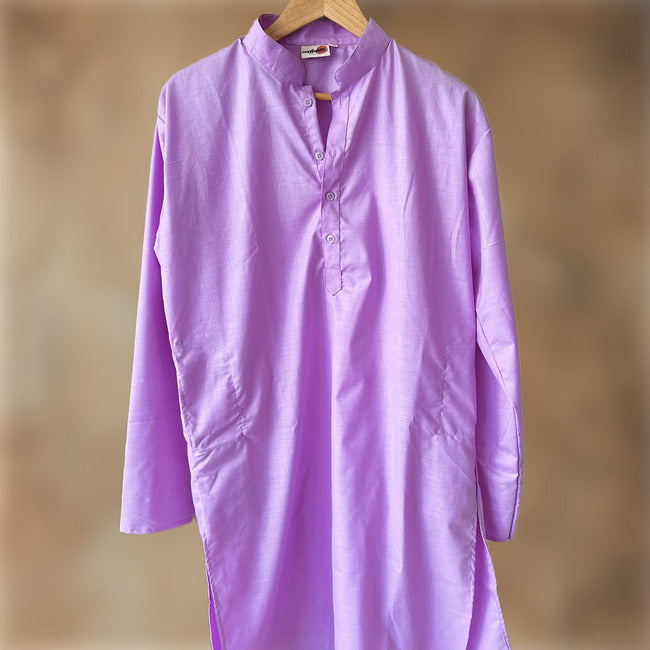 Jaipuri Long Kurta [Lavender]