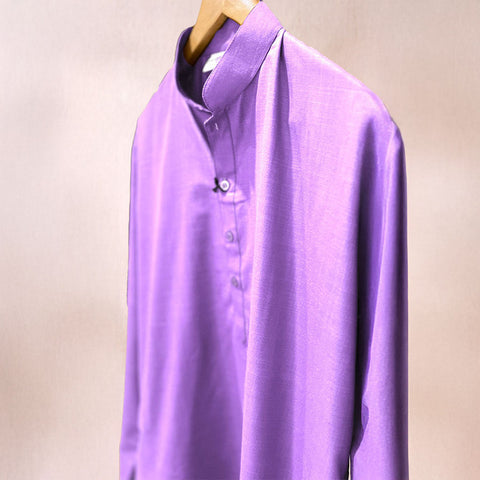 Jaipuri Long Kurta [Lavender]