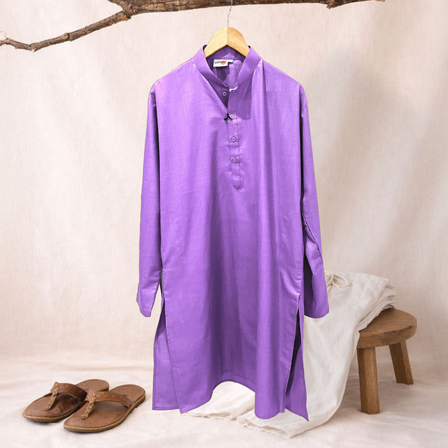 Jaipuri Long Kurta [Lavender]