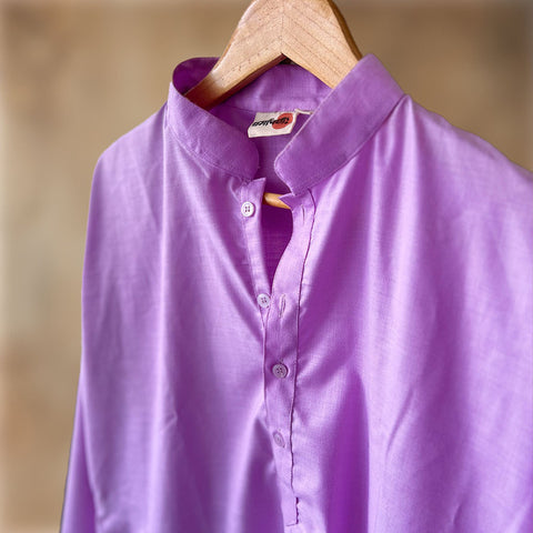 Jaipuri Long Kurta [Lavender]
