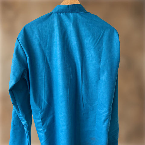 Jaipuri Samudra Long Kurta [Blue]