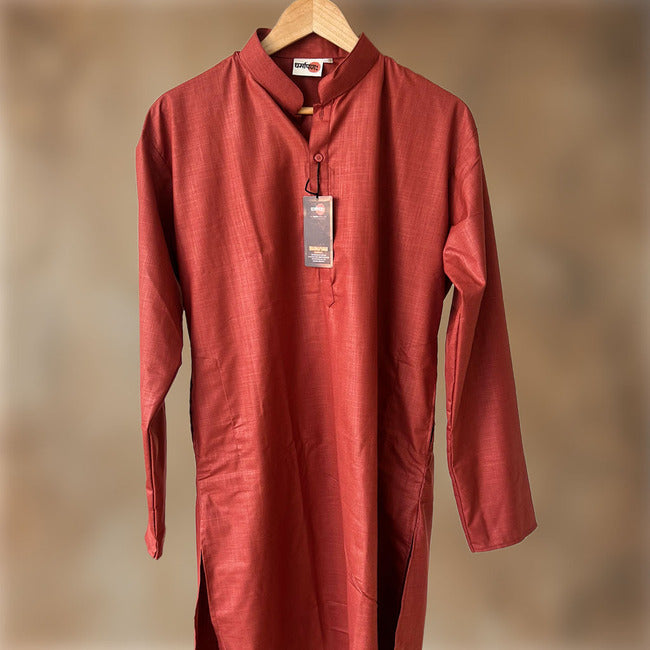 Jaipuri Tilak Long Kurta [Red]