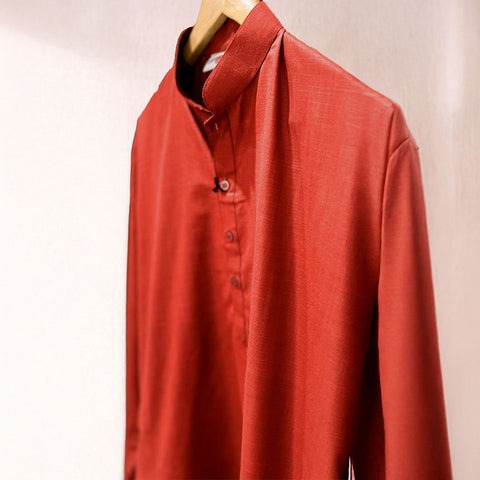Jaipuri Tilak Long Kurta [Red]