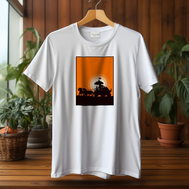 Shri Krishna Saarthi T-Shirt [White]