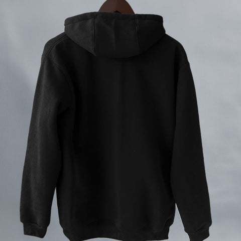 Winter Jacket Solid Black With Hood